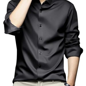 CVC Mens Satin Regular Fit Formal Shirt